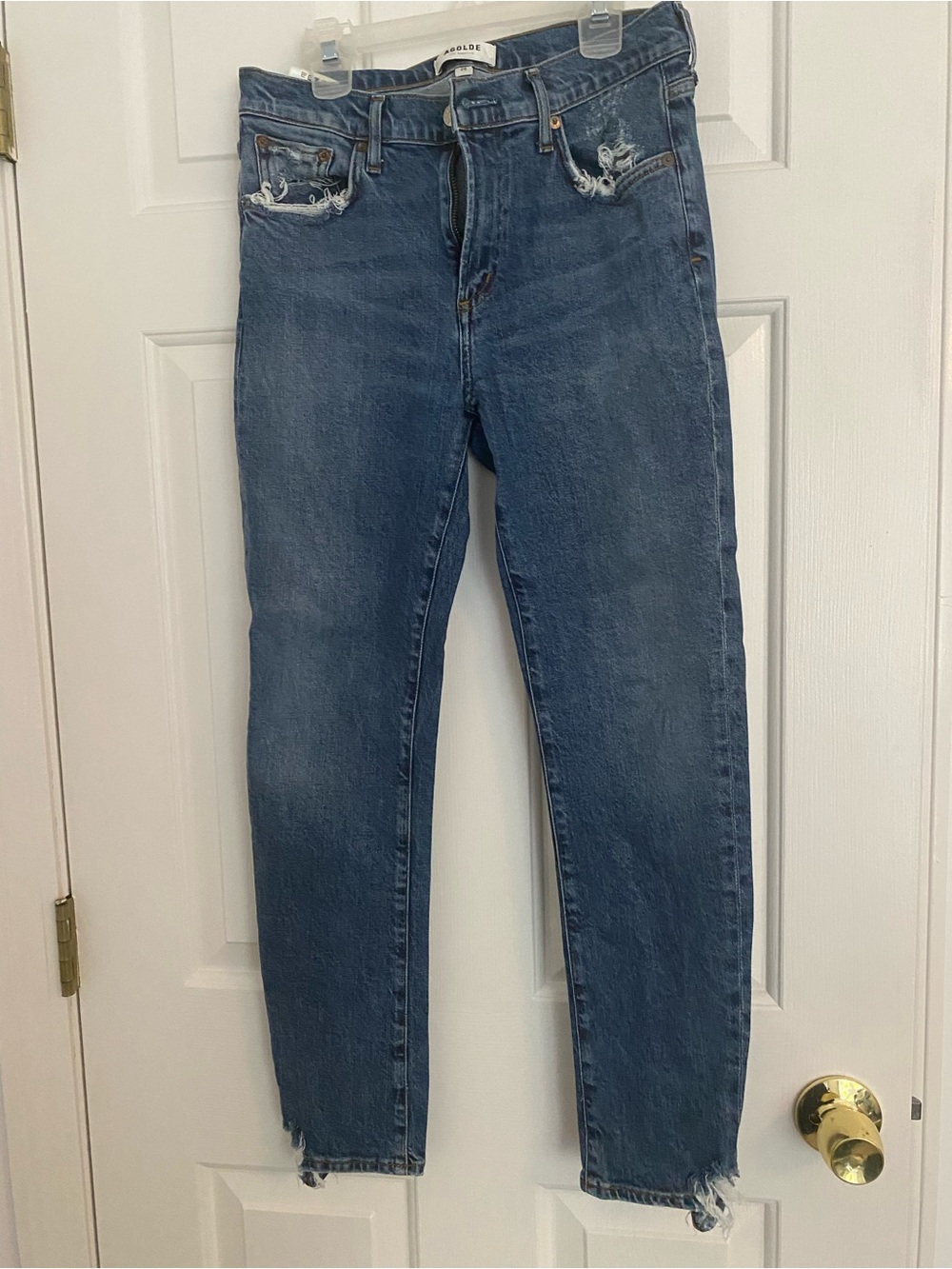 Agolde Medium Blue High-Rise Denim Jeans